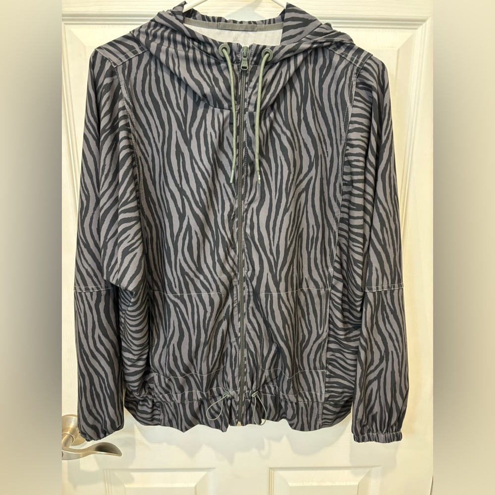 Tommy Bahama Zebra Pattern Jacket - Black and Gray